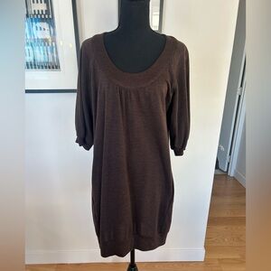 Vince Oversized Espresso Sweater Dress